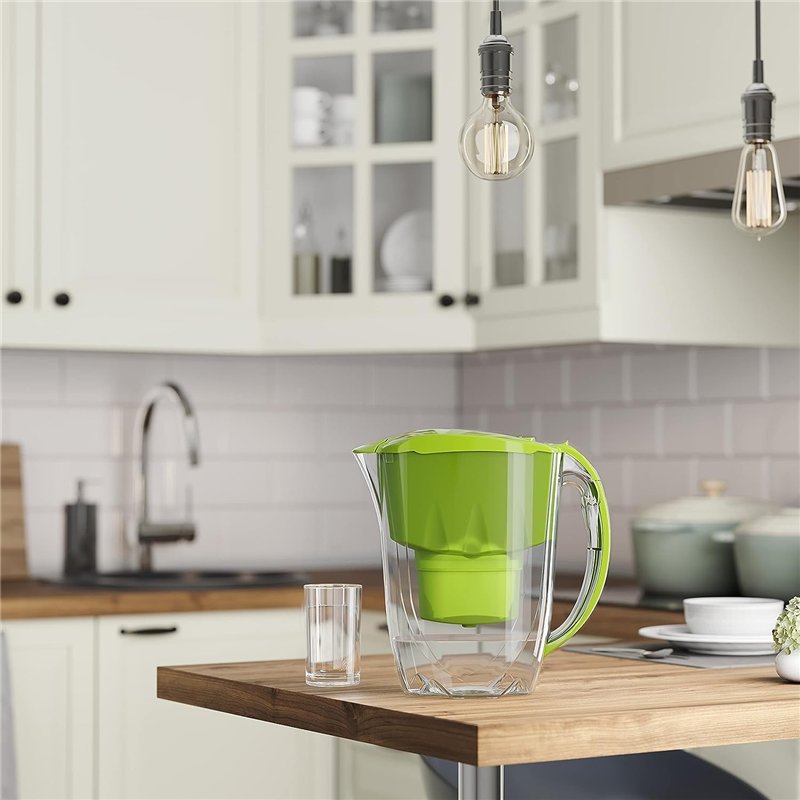Image secondaire de AQUAPHOR Filtre à Eau Jasper Vert Clair avec 1 Filtre MAXFOR+ I Réduit Le calcaire et Le Chlore I Carafe pour 2,8 l I Filtre à E