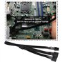 YINETTECH Adaptateur d'alimentation 6 Broches Mâle à 3X 15 Broches Femelle d'interface Disque Dur SATA Câble 1007 18AWG Compatib