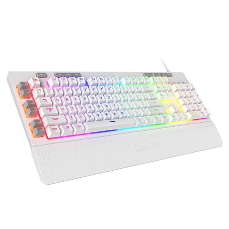 Redragon K512 Shiva Clavier de jeu américain à membrane blanche