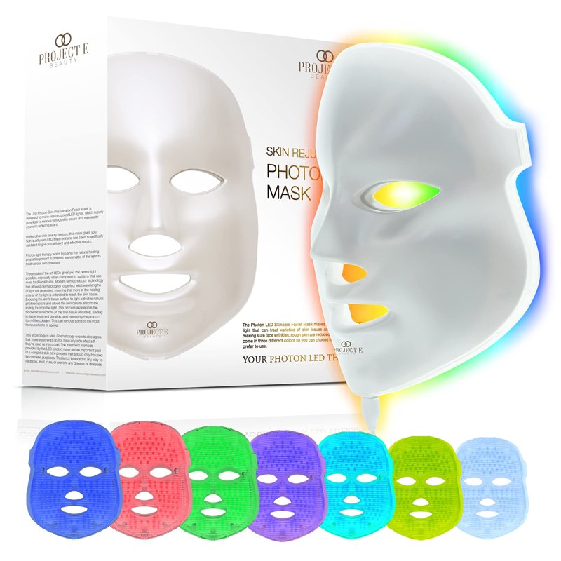 Masque de visage Luminothérapie 7 couleurs par Project E Beauty