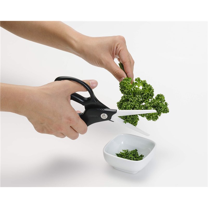 Image secondaire de Kyocera CSL-07-WH-BK, herbes et ciseaux de cuisine, lames en céramique aiguisées, non corrosives, stériles, sans transfert de go