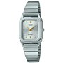Casio Montre Quartz Femme 23.00mm avec Cadran Argent analogique et Bracelet en Bracelet en Acier Argent LQ-400D-7AEF