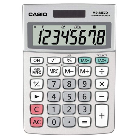 Casio MS-88ECO Calculatrice financière solaire Gris