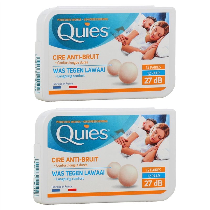 Image secondaire de Quies - Boules Quies de Protection Auditive à la Cire Naturelle - Lot de 2 Boites de 24 Boules