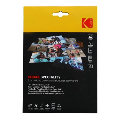 KODAK Photo Laminating KD-LM6X4-PK25C - Pochettes de plastification