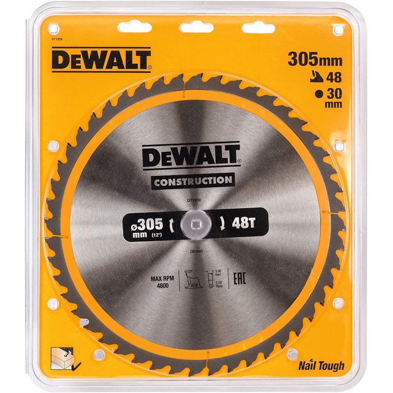 DEWALT - Lames de scie circulaire stationnaire - 48 dents - DT1959-QZ