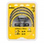 DEWALT - Set de 3 lames de scie circulaire - disque tranchant 40 dents - outillage résistant aux clous et durable - spécial cons