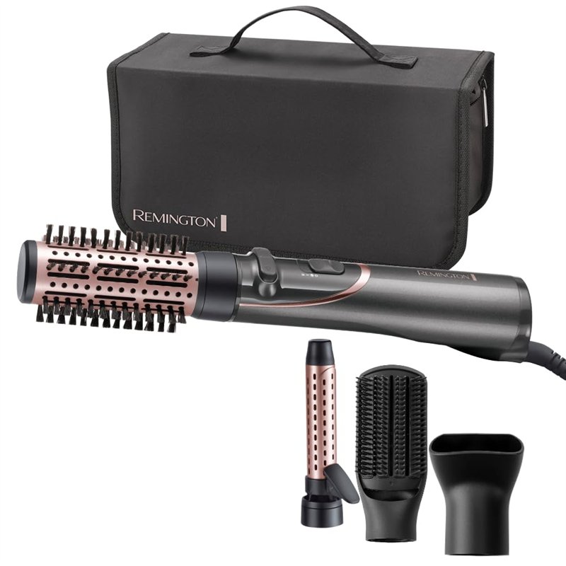Remington Brosse Rotative à Air Chaud Styler Ionique 3 en 1 Curl & Straight : Volume, Boucles, Lissage, 4 Accessoires (Volumisat