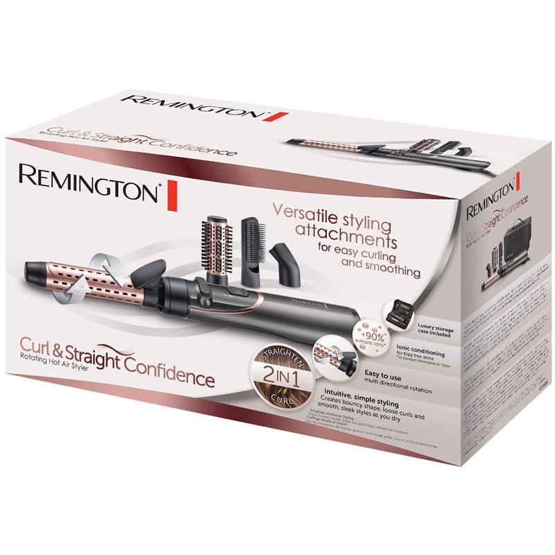 Image secondaire de Remington Brosse Rotative à Air Chaud Styler Ionique 3 en 1 Curl & Straight : Volume, Boucles, Lissage, 4 Accessoires (Volumisat
