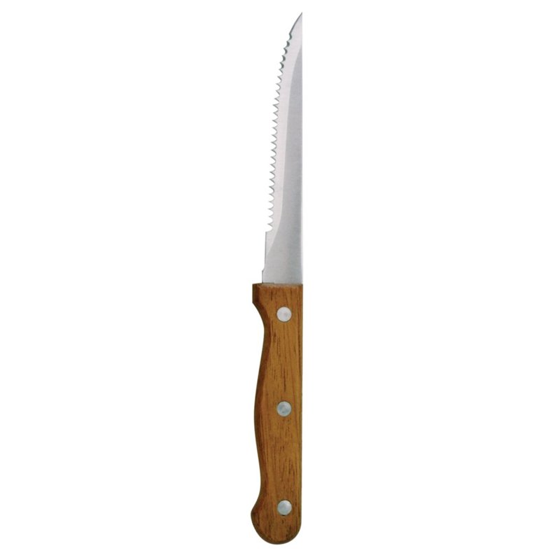 Olympia C136 Lot de 12 couteauxà steak avec manche en bois Marron