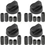 Spares2go Boutons de commutateur de commande noir universel pour toutes les marques de four