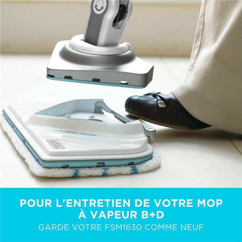 Image secondaire de BLACK+DECKER Tampons Delta pour balai vapeur Microfibre de rechange 2 pièces, ‎FSMP30-XJ