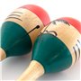World Rhythm Maracas en bois peint à la main naturel - Instrument de percussion pour enfants, petite taille