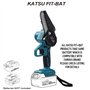 KATSU FIT-BAT 21V 4 Pouces Portable Tronconneuse Electrique sans Fil Scie Électrique à Main pour l