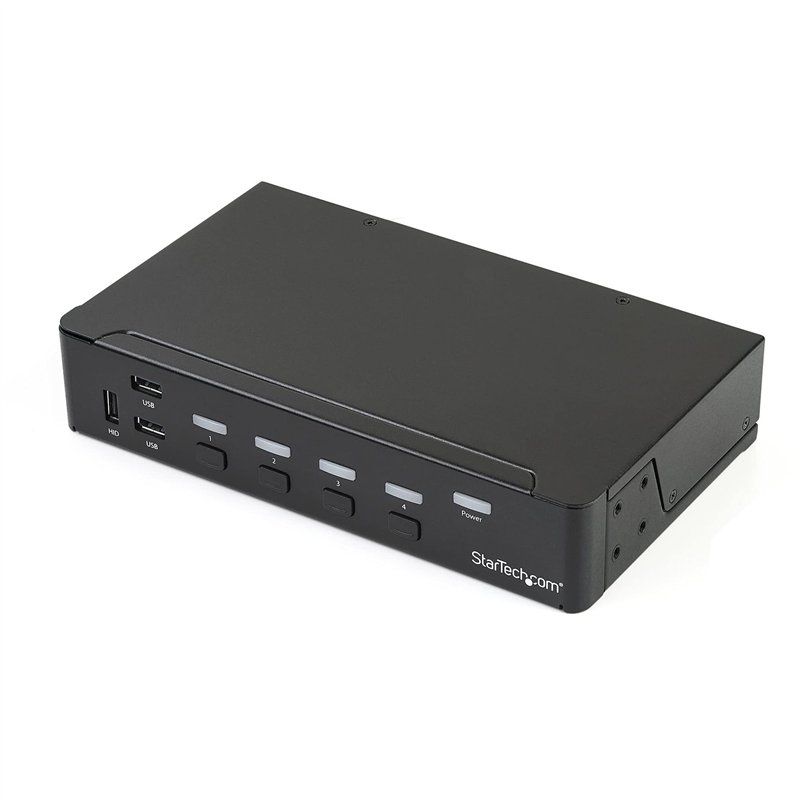 StarTech.com Switch KVM USB DisplayPort à 4 ports - Commutateur écran clavier souris DP avec hub USB 3.0 intégré - 4K 30 Hz (SV4)