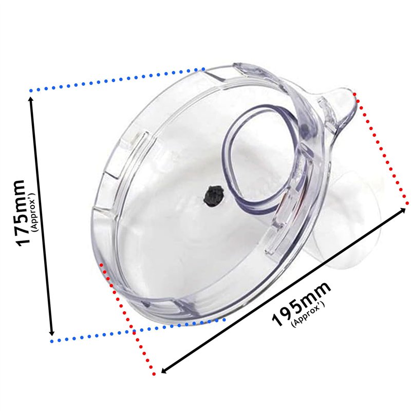 Image secondaire de SPARES2GO Couvercle de Bol avec Goulotte pour Kenwood Multipro FDM30 FM250 FM260 FM270 Robot Menager Compact