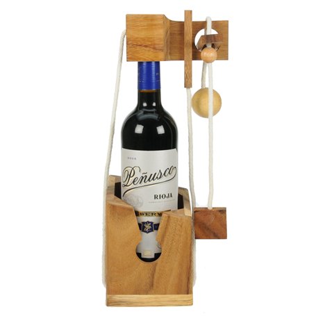 Namesakes® Casse tête Bouteille – Puzzle en Bois Adulte - Jeux de réflexion - Emballage Cadeau Original pour Bouteille de vin -