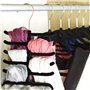 HANGERWORLD Porte-cravates floqué noir et organiseur de ceinture antidérapant en métal