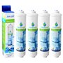 4x AquaHouse UIFH Compatible pour Haier 0060823485A Kemflo Filtre à eau Aicro pour réfrigérateurs Haier