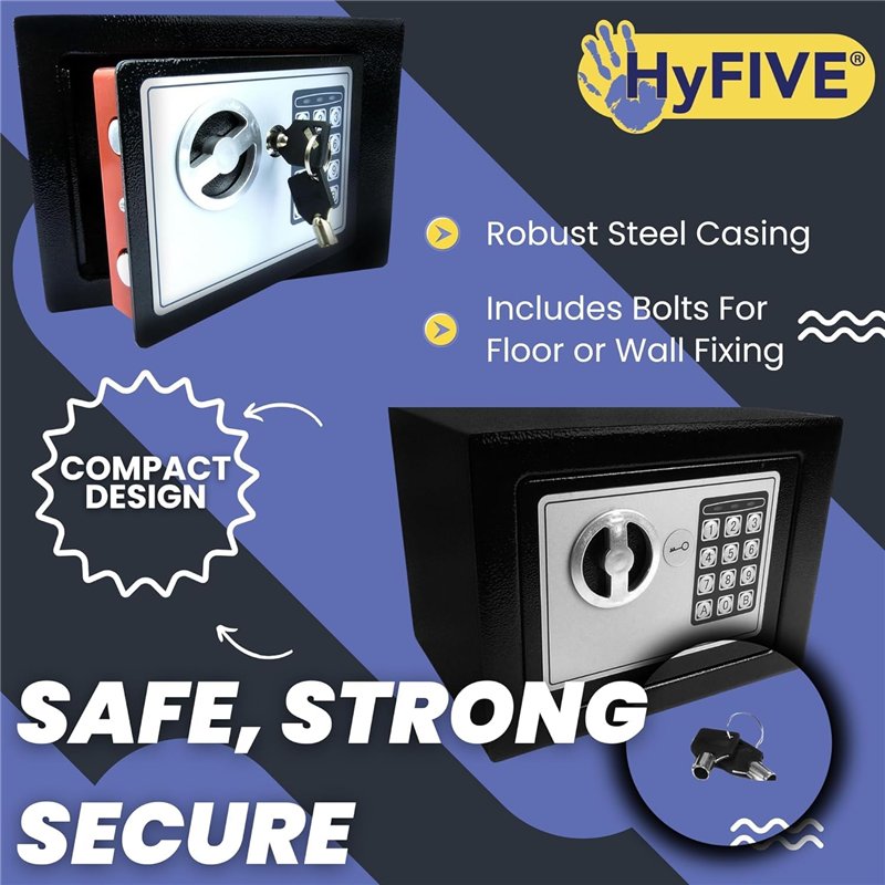 Image secondaire de Accueil haute sécurité Coffre-fort Coffre de rangement sécurisé avec clavier et verrouillage par clé