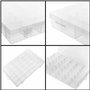 BELLE VOUS Lot de 2 Boite Compartiment Plastique Transparent - 27,3 x 17,6 x 4,3 cm - Boite Plastique Rangement avec 36 Comparti