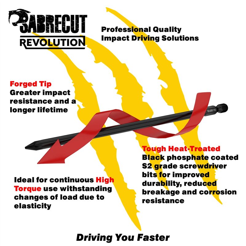 Image secondaire de 3 x SabreCut SC116PZ2_3 116 mm PZ2 Compatible avec Hilti SMD 57 SMD57 1/2 Autofeed Assemblé Tournevis pour cloison sèche Pistole