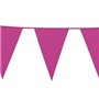 Happium Guirlande de fanions de 10 m de couleur unie pour décoration de fête (rose vif)