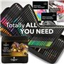 Castle Art Supplies Lot de 120 crayons aquarelle avec suppléments | Pigments vibrants de qualité | Dessinez et peignez en même t