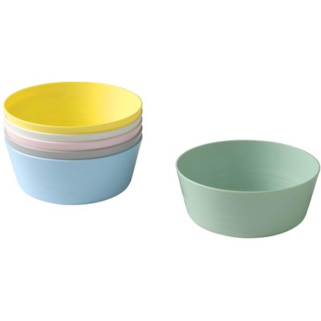 Kalas Ikea 204.613.78 Lot de 6 bols en plastique Multicolore pastel