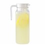 GOLDBEARUK Carafe carrée en plastique avec couvercle pour réfrigérateur - Carafe de 1,1 l