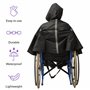 BRAMBLE - Poncho Imperméable Universel Premium avec Capuche pour Fauteuil Roulant