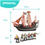 THE TWIDDLERS Jouet Bateau Pirate avec Figurines Pirate pour Enfants - Cadeau Anniversaire & de Noël pour Garçons