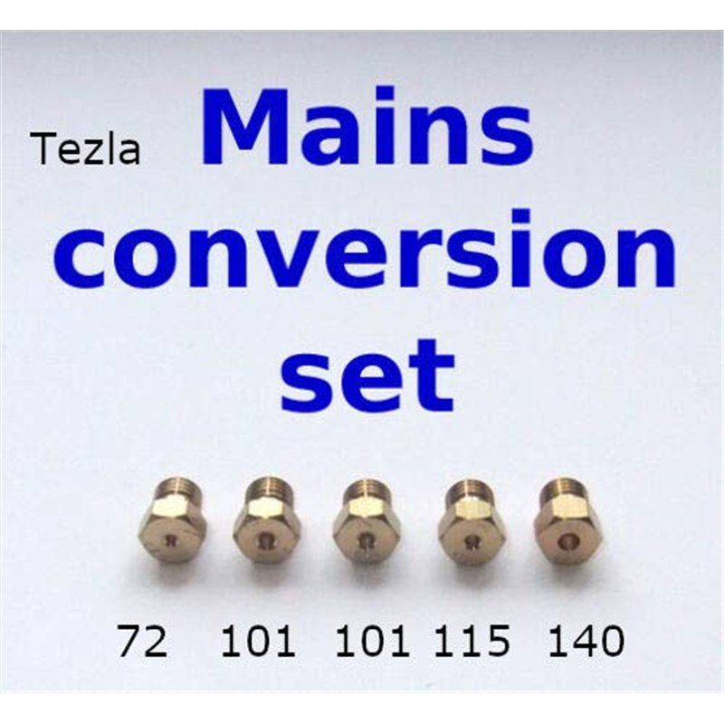 Kit d’injecteurs à gaz naturel pour conversion de gazinière à 5 brûleurs