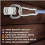 Belle Vous Anneau Arrimage avec Supports et Vis (Lot de 8) - 4,6 x 3,8 cm - Supporte 400 Kg - Fixation Inox pour Sécuriser L’Anc