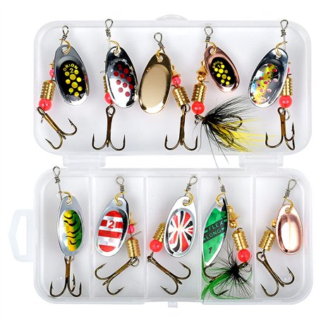 Jinlaili 10Pcs Leurres de Pêches
