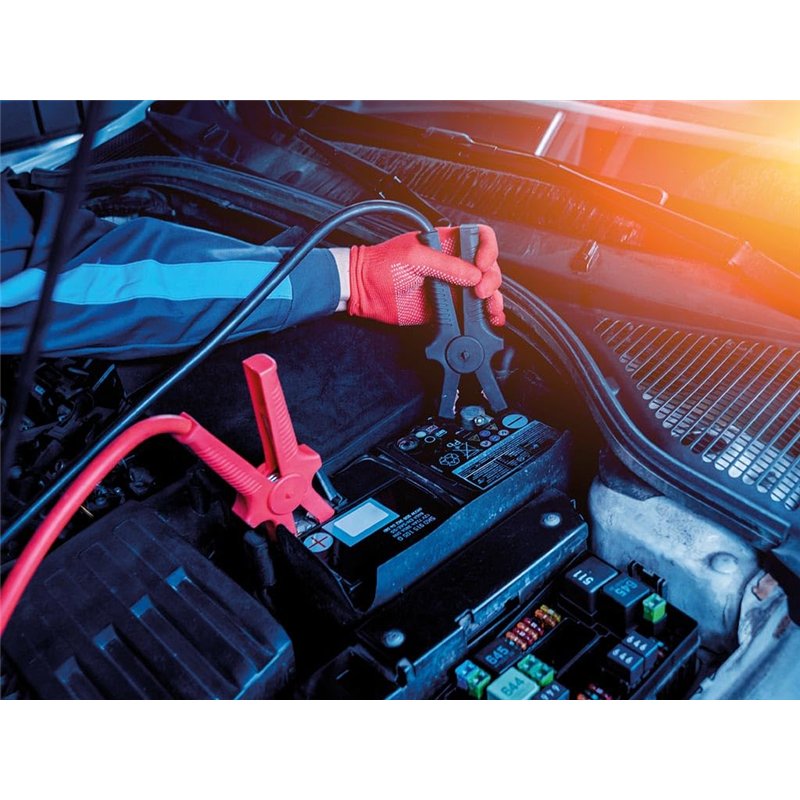 Image secondaire de Perel Jeu de câbles de démarrage pour moteurs à essence, 12/24 V, avec pinces isolées, sac de transport, certifié TUV/GS/DIN, 16