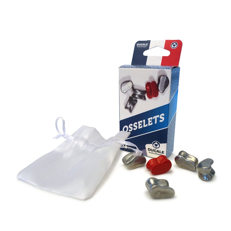 Image secondaire de La Ducale – Jeu d’osselets en métal – Lot de 5 osselets - Jeu Traditionnel – Jeu de Voyage - Jeu d'adresse et de rapidité, Gris,