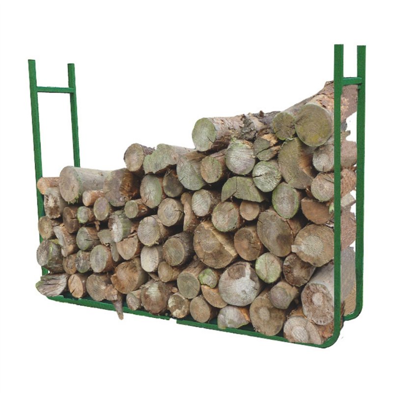 Toolland Rangement pour bûches de bois de chauffage, taille fixe, 20 x 90 x 120cm, robuste, vert