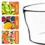 KADAX Coupe en Verre, Bol en verre rond de 19 cm de diamètre - Bol profond pour fruits, salade, bonbons, bol à fruits empilable,