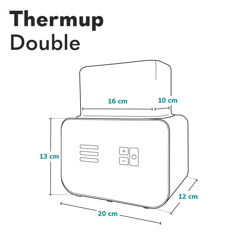 Image secondaire de LIONELO THERMUP DOUBLE Chauffe-biberon, 2 bouteilles simultanément, Chauffe le lait en 3 à 5 minutes, 6 modes de fonctionnement,