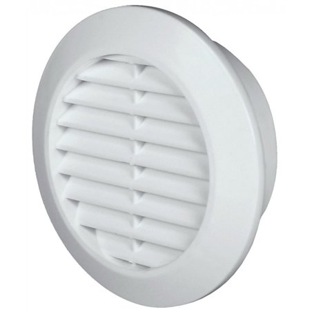 Grille d'aération ronde blanche Ø 60 mm avec moustiquaire T74