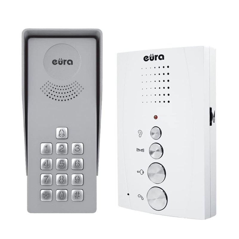 Image secondaire de Eura Adp-38A3 Entra Interphone de Porte, kit Mains Libres, Serrure à Combinaison, 4 Fils Blanc