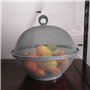 QWXOSR Corbeille Fruit Panier a Fruits - Corbeille a Fruit Avec Couvercle- Corbeille a Fruit Panier a Fruit noir (Gris 1 set)