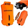 SAFE4SPORT MasterSwimmer - Bouée de Natation Gonflable XL - Grande bouée de Natation avec Une Poche pour Les Choses 28L