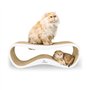 Griffoir pour Chats Carton Ondulé Herbe à Chat Lui MYKOTTY Blanc 75 x 26 x 25 cm Produit Européen Grattoir Chat