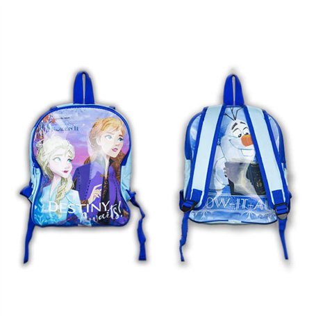 New Mixte À Personnages Sac dos enfant pour fille La Reine des Neiges Bleu brillant avec les personnages Anna et Elsa su