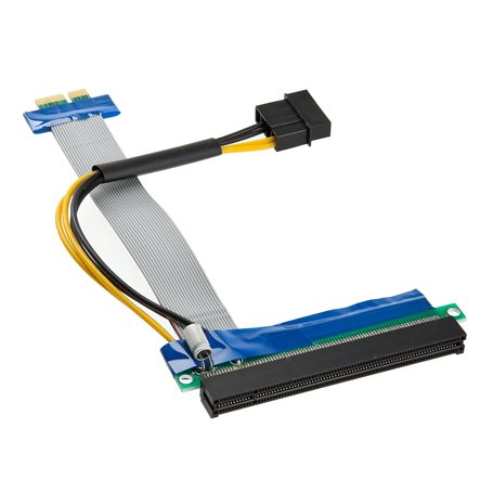Kolink Riser Cable PCIe x1 to x16 - Cable PCIe pour Les Cartes D'extension - Riser PCIe x1 - Adapteur Riser PCI Express 16x avec