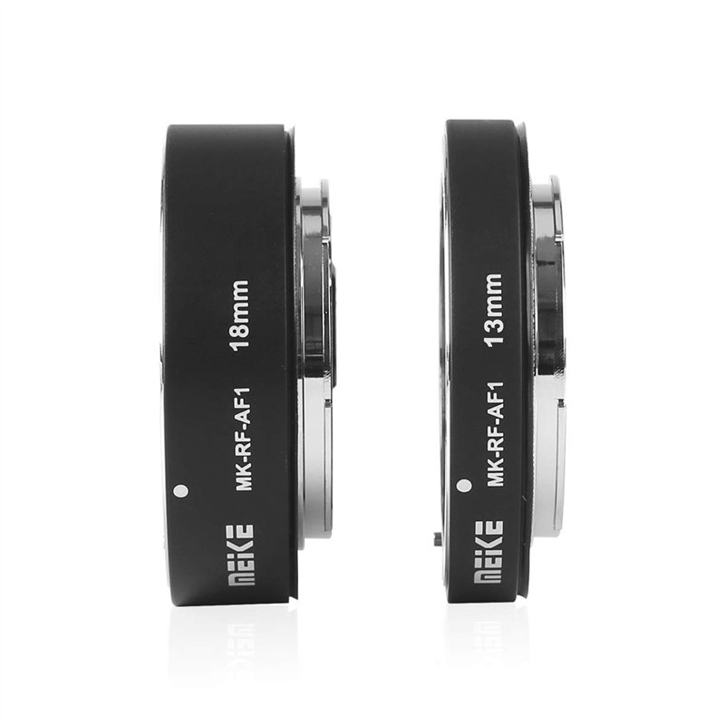 Meike MK-RF-AF1 Bague d'adaptation de tube d'extension macro en métal pour mise au point automatique (13 mm + 18 mm) compatible 