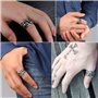 EQLEF Dragon Claw Ring Set, Bague Gothique Réglable Sauvage Alondra Ouvert Punk Bague Cadeau Cool Dragon Bague pour Hommes Femme