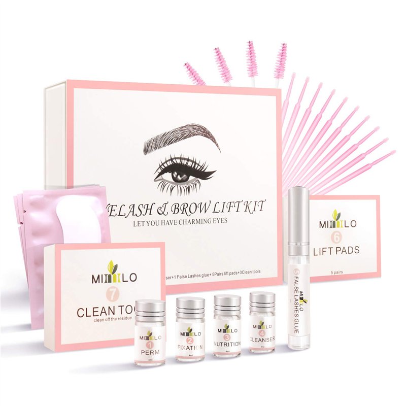 Lash Lift, Scdom Kit Rehaussement de Cils et Brow Lift Kit Lifting Sécuritaire des Sourcils et des Cils, Fournitures Semi Perman